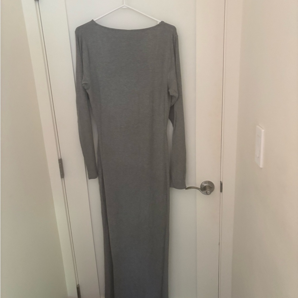 SKIMS Gray Long Sleeve Bodycon Dress